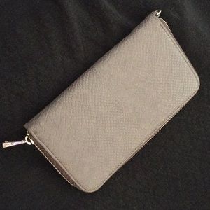 Thirty One All About the Benjamins wallet, like new, dark grey snakeskin